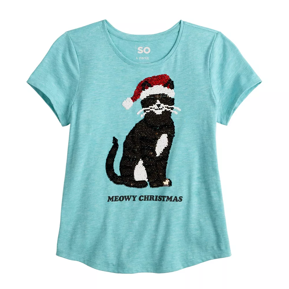 Girls 6-20 SO® Favorite Graphic Flippy Tee in Regular & Plus 23 Girls 6-20 SO® Favorite Graphic Flippy Tee in Regular & Plus - Image 23