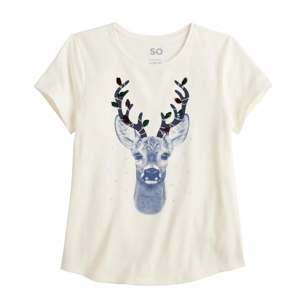 Girls 6-20 SO® Favorite Graphic Flippy Tee in Regular & Plus 24 Girls 6-20 SO® Favorite Graphic Flippy Tee in Regular & Plus - Image 24