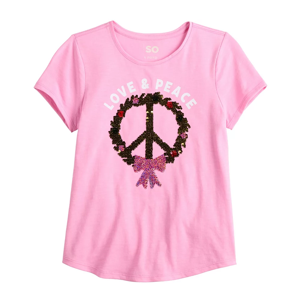 Girls 6-20 SO® Favorite Graphic Flippy Tee in Regular & Plus 30 Girls 6-20 SO® Favorite Graphic Flippy Tee in Regular & Plus - Image 30