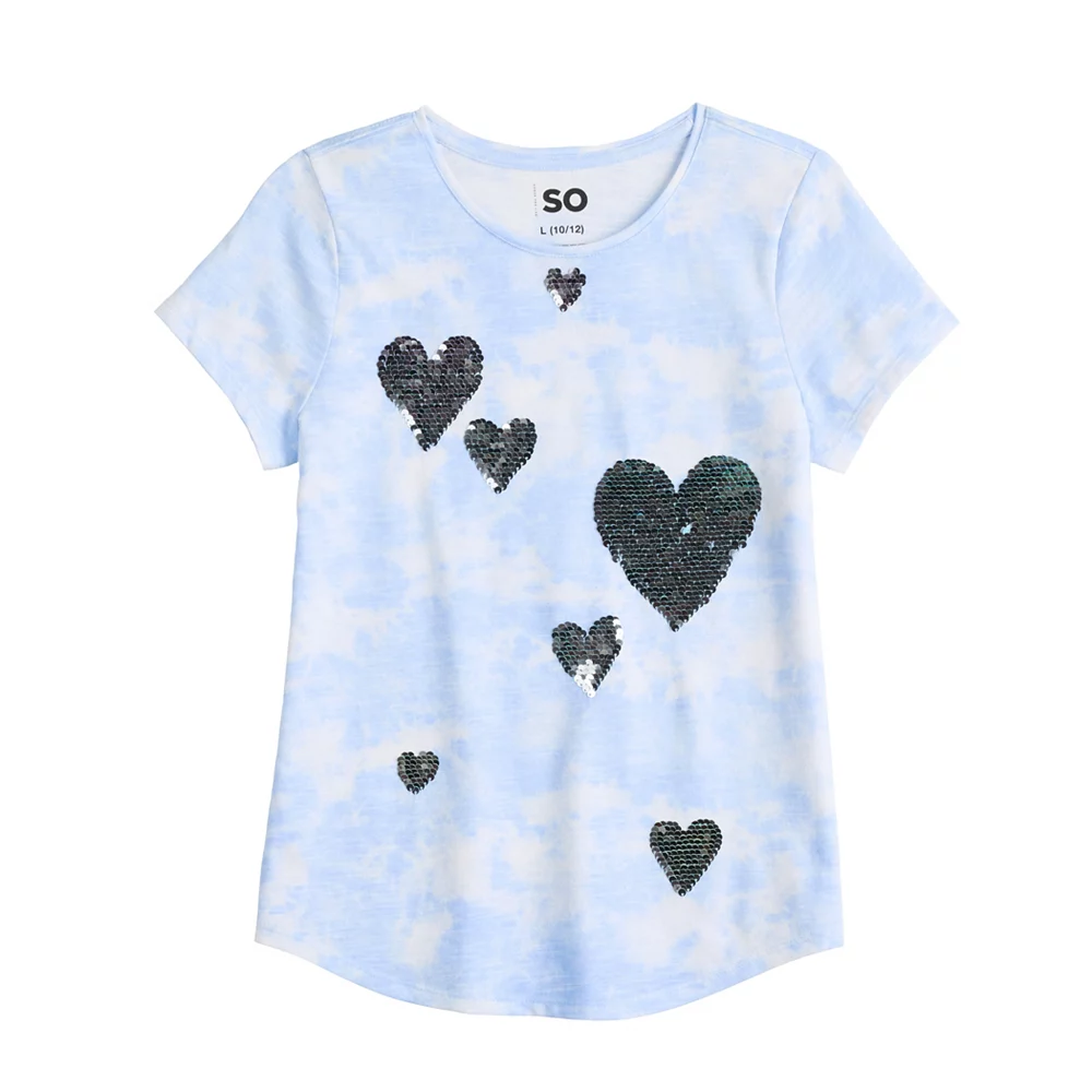 Girls 6-20 SO® Favorite Graphic Flippy Tee in Regular & Plus 33 Girls 6-20 SO® Favorite Graphic Flippy Tee in Regular & Plus - Image 33