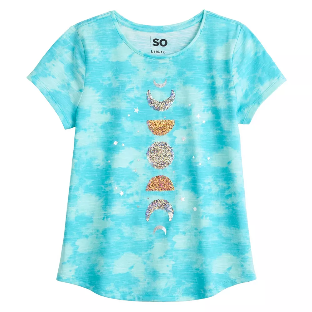 Girls 6-20 SO® Favorite Graphic Flippy Tee in Regular & Plus 35 Girls 6-20 SO® Favorite Graphic Flippy Tee in Regular & Plus - Image 35