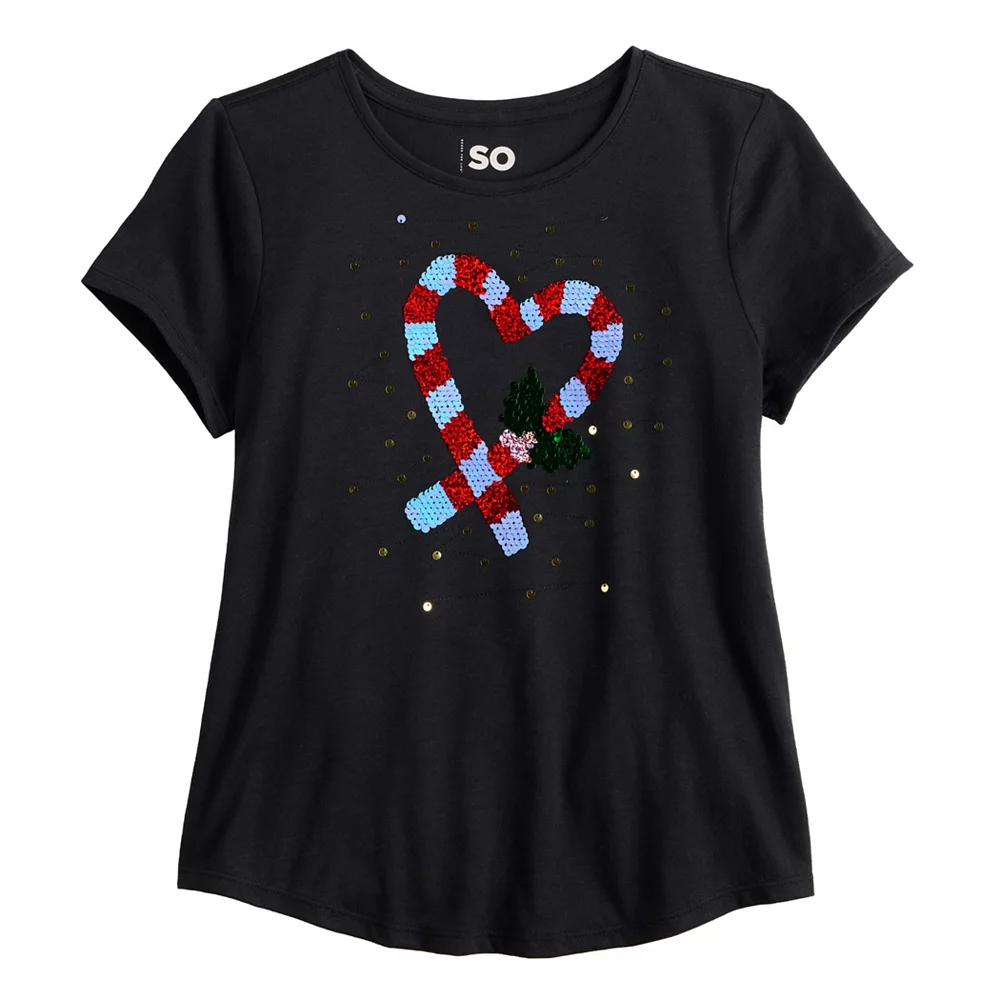 Girls 6-20 SO® Favorite Graphic Flippy Tee in Regular & Plus 11 Girls 6-20 SO® Favorite Graphic Flippy Tee in Regular & Plus - Image 11
