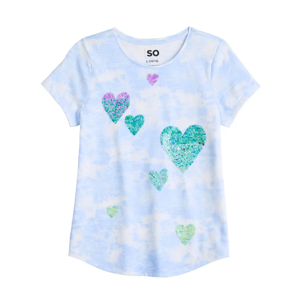 Girls 6-20 SO® Favorite Graphic Flippy Tee in Regular & Plus 2 Girls 6-20 SO® Favorite Graphic Flippy Tee in Regular & Plus - Image 2