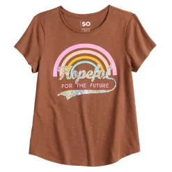 Girls 6-20 SO® Favorite Graphic Flippy Tee in Regular & Plus 42 Girls 6-20 SO® Favorite Graphic Flippy Tee in Regular & Plus -Cheap SO Store 5578228 Hopeful