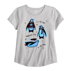 Girls 6-20 SO® Favorite Graphic Flippy Tee in Regular & Plus 50 Girls 6-20 SO® Favorite Graphic Flippy Tee in Regular & Plus -Cheap SO Store 5578228 Penguins