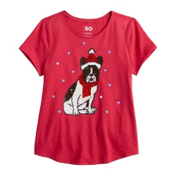 Girls 6-20 SO® Favorite Graphic Flippy Tee in Regular & Plus 52 Girls 6-20 SO® Favorite Graphic Flippy Tee in Regular & Plus -Cheap SO Store 5578228 Red Dog