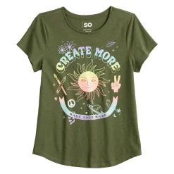 Girls 7-16 SO® Graphic Tee in Regular & Plus -Cheap SO Store 5583951 Create More