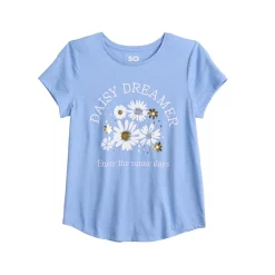 Girls 7-16 SO® Graphic Tee in Regular & Plus -Cheap SO Store 5583951 Daisy Dreamer