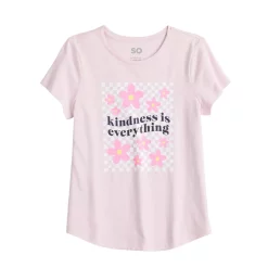 Girls 7-16 SO® Graphic Tee in Regular & Plus -Cheap SO Store 5583951 Pink Kindness