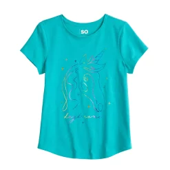 Girls 7-16 SO® Graphic Tee in Regular & Plus -Cheap SO Store 5583951 Teal Unicorn