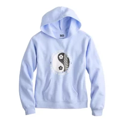 Girls 6-20 SO® Favorite Fleece Pullover Hoodie in Regular & Plus -Cheap SO Store 5585587 Good Vibes