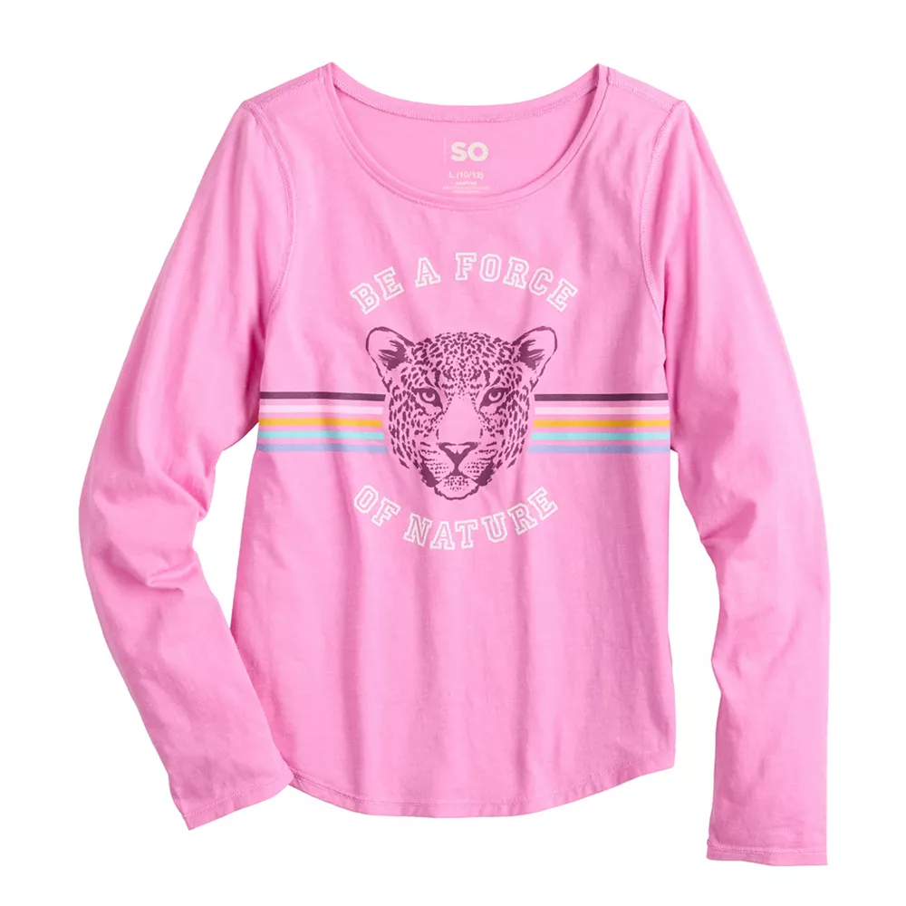 Girls 6-20 SO® Adaptive Sensory Favorite Graphic Tee in Regular & Plus 2 Girls 6-20 SO® Adaptive Sensory Favorite Graphic Tee in Regular & Plus - Image 2