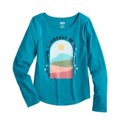 Girls 6-20 SO® Adaptive Sensory Favorite Graphic Tee in Regular & Plus 7 Girls 6-20 SO® Adaptive Sensory Favorite Graphic Tee in Regular & Plus -Cheap SO Store 5586049 Teal Scenic