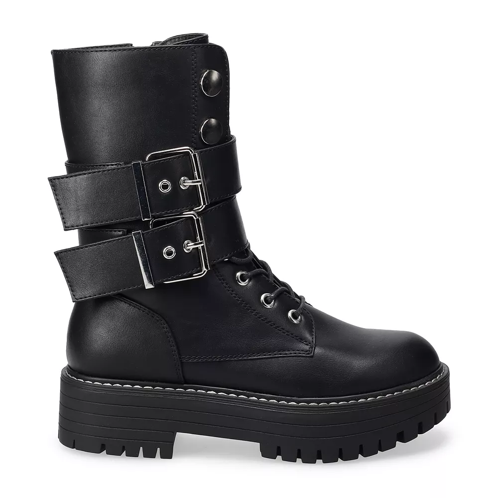SO® Bookcase Women's Platform Combat Boots 3 SO® Bookcase Women's Platform Combat Boots - Image 3