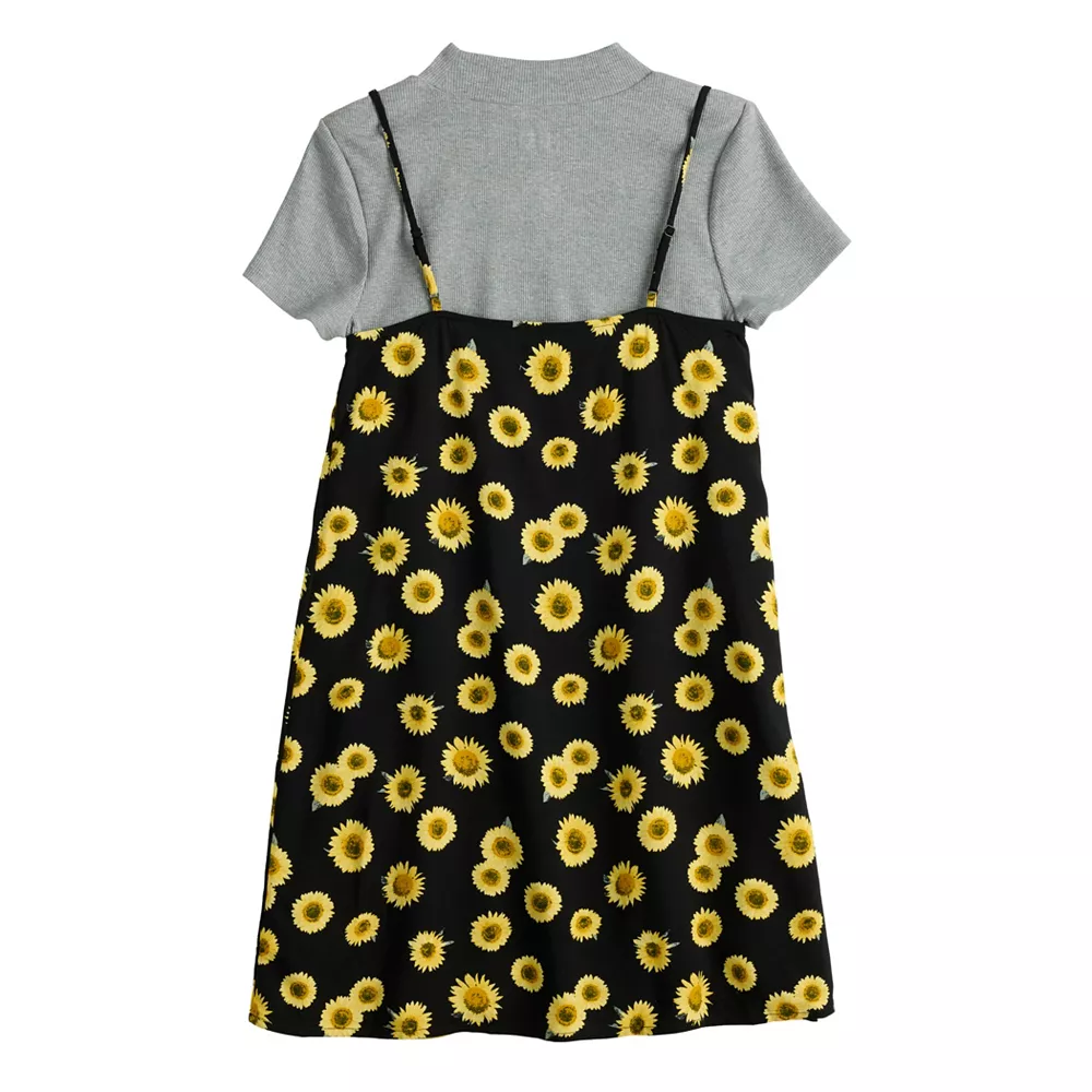 Girls 6-20 SO® Slip Dress & Tee Set in Regluar & Plus Size 5 Girls 6-20 SO® Slip Dress & Tee Set in Regluar & Plus Size - Image 5