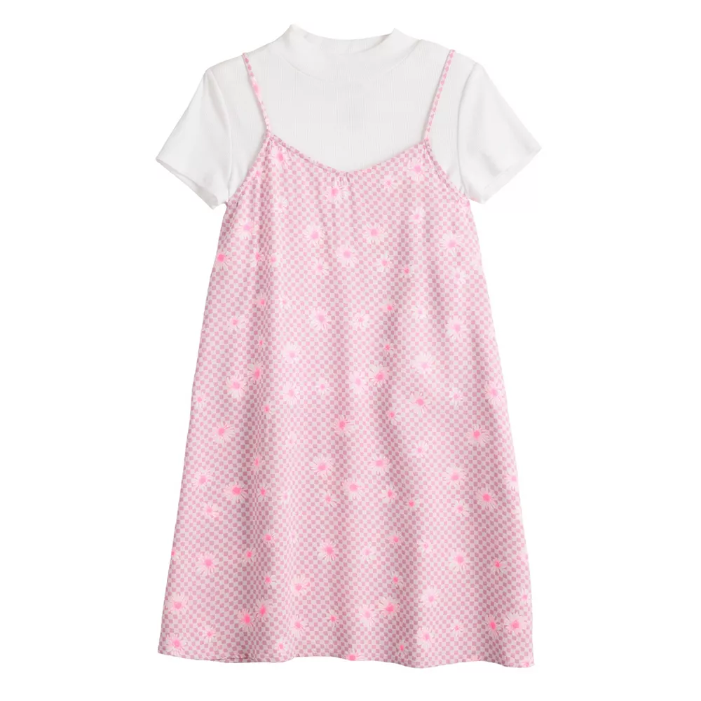 Girls 6-20 SO® Slip Dress & Tee Set in Regluar & Plus Size 3 Girls 6-20 SO® Slip Dress & Tee Set in Regluar & Plus Size - Image 3