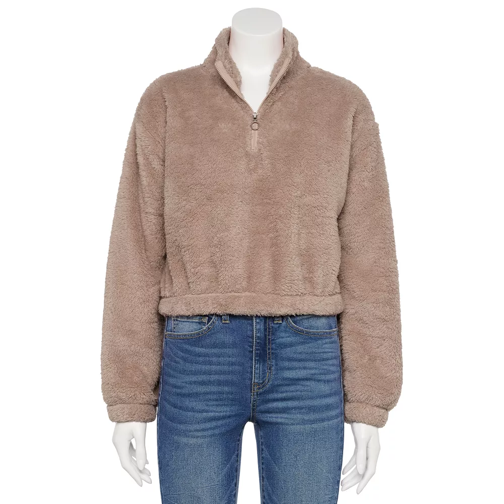 Juniors' SO® Sherpa Quarter-Zip Pullover 3 Juniors' SO® Sherpa Quarter-Zip Pullover - Image 3