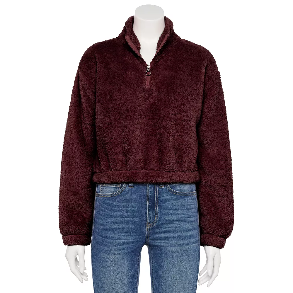 Juniors' SO® Sherpa Quarter-Zip Pullover 7 Juniors' SO® Sherpa Quarter-Zip Pullover - Image 7