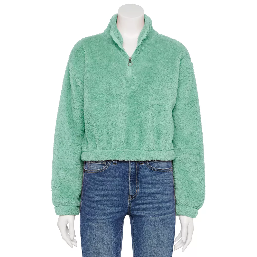 Juniors' SO® Sherpa Quarter-Zip Pullover 4 Juniors' SO® Sherpa Quarter-Zip Pullover - Image 4