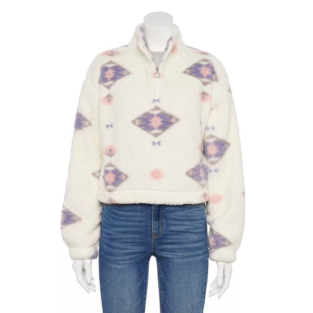 Juniors' SO® Sherpa Quarter-Zip Pullover 9 Juniors' SO® Sherpa Quarter-Zip Pullover - Image 9