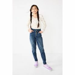 Girls 6-20 SO® Hi-Rise Paperbag Mom Jeans in Regular & Plus -Cheap SO Store 5612149 ALT9