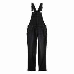 Girls 6-18 & Plus SO® Favorite Girlfriend-Fit Overalls -Cheap SO Store 5619368 Washed Black