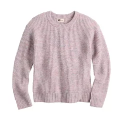Girls 6-20 SO® Knit Crewneck Sweater in Regular & Plus Size -Cheap SO Store 5653221 Cotton Candy