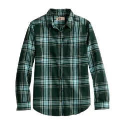 Girls 6-20 SO® Must-Have Flannel Boyfriend Shirt in Regular & Plus Size -Cheap SO Store 5653279 Dark Green Plaid