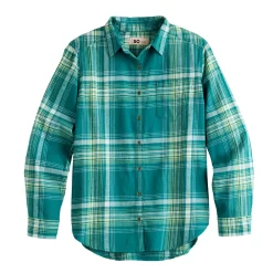 Girls 6-20 SO® Must-Have Flannel Boyfriend Shirt in Regular & Plus Size -Cheap SO Store 5653279 Green Plaid