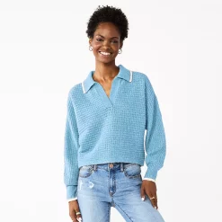 Juniors' SO® Polo Pullover Sweater -Cheap SO Store 5653489 Ultimate Gray