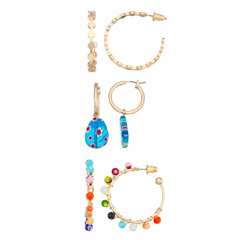 SO® Trio Millefiori 3 Earring Set 1 SO® Trio Millefiori 3 Earring Set