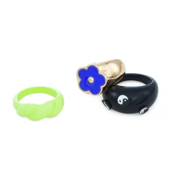 SO® 3 Pack YY Daisy Ring Set