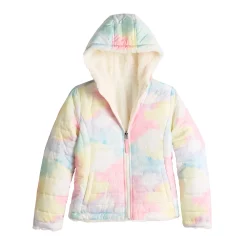 Girls 4-18 SO® Reversible Midweight Jacket -Cheap SO Store 5654820 Multi Tie Dye