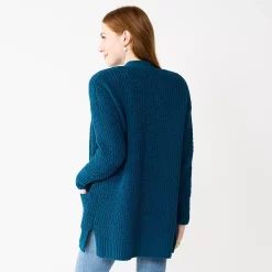 Juniors SO Open Stitch Chenille Cardigan -Cheap SO Store 5665445 ALT