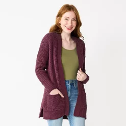 Juniors SO Open Stitch Chenille Cardigan -Cheap SO Store 5665445 Magma