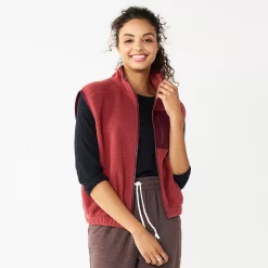 Juniors' SO® Sherpa Vest -Cheap SO Store 5675921 Velvet Mauve