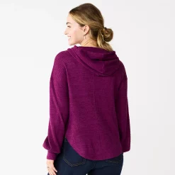 Juniors' SO® Balloon Sleeve Solid Hoodie -Cheap SO Store 5685563 ALT