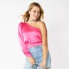 Juniors' SO® One-Shoulder Cropped Top