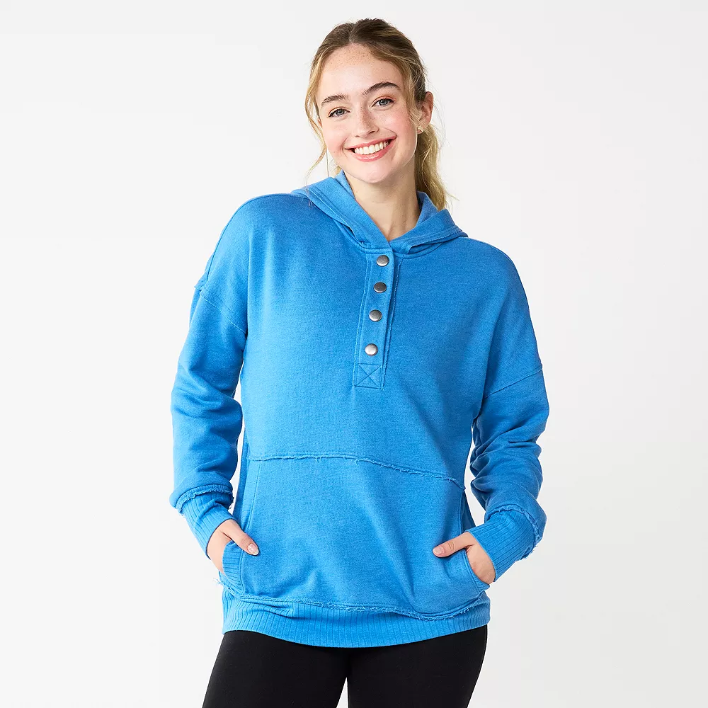Juniors' SO® 1/4 Snap Hoodie 10 Juniors' SO® 1/4 Snap Hoodie - Image 10