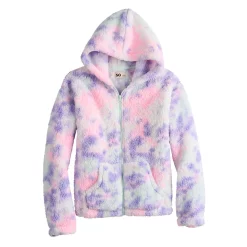 Girls 6-20 SO® Sherpa Zip-Up Hoodie in Regular & Plus -Cheap SO Store 5698068 Multi Dye