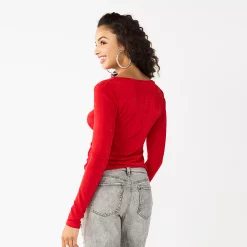 Juniors' SO® Solid Ruched Cutout Top 6 Juniors' SO® Solid Ruched Cutout Top -Cheap SO Store 5703520 ALT