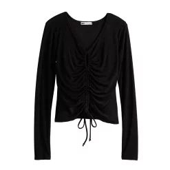 Juniors' SO® Solid Ruched Cutout Top 7 Juniors' SO® Solid Ruched Cutout Top -Cheap SO Store 5703520 ALT5