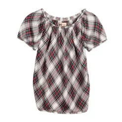 Girls 4-16 SO® Puff Sleeve Woven Top in Regular & Plus Size