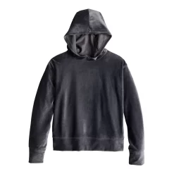 Girls 7-16 SO Cozy Corded Velour Hoodie in Regular & Plus Size -Cheap SO Store 5745781 Gray