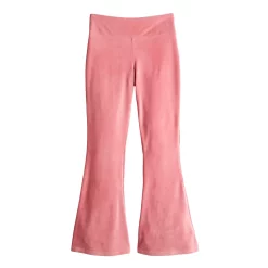 Girls 7-16 SO Cozy Corded Velour Flare Pant in Regular & Plus Size -Cheap SO Store 5745784 Pink