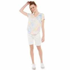 Juniors' SO® Favorite V-Neck Short Sleeve Tee -Cheap SO Store 6142412 ALT4